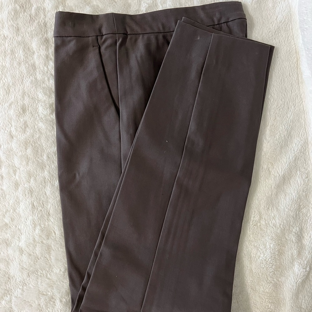 theory brown clay stretch pants